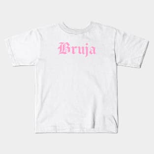 Bruja Gothic Pink Text Kids T-Shirt